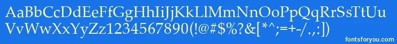 PalladioRegular Font – Yellow Fonts on Blue Background