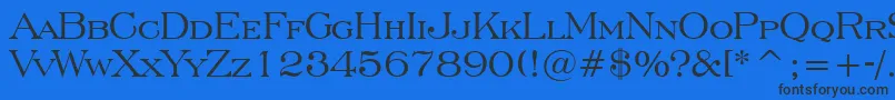 Engrvrn Font – Black Fonts on Blue Background