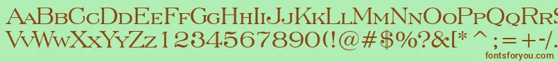 Engrvrn Font – Brown Fonts on Green Background