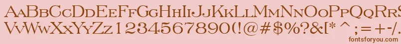Engrvrn Font – Brown Fonts on Pink Background