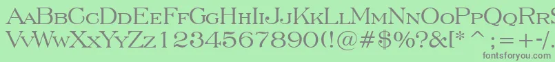 Engrvrn Font – Gray Fonts on Green Background