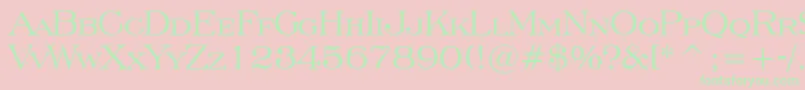 Engrvrn Font – Green Fonts on Pink Background