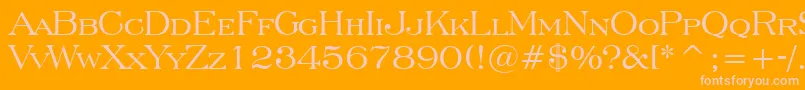 Engrvrn Font – Pink Fonts on Orange Background