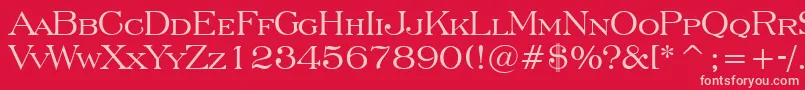 Engrvrn Font – Pink Fonts on Red Background