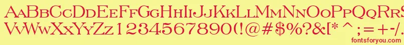 Engrvrn Font – Red Fonts on Yellow Background