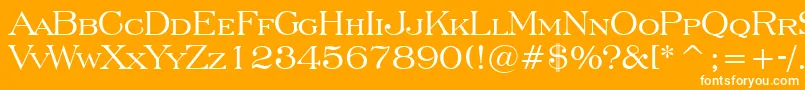 Engrvrn Font – White Fonts on Orange Background