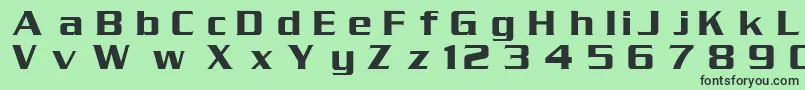 フォントSrpt – 緑の背景に黒い文字