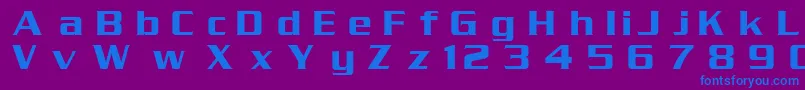 フォントSrpt – 紫色の背景に青い文字