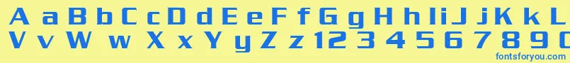 Srpt Font – Blue Fonts on Yellow Background