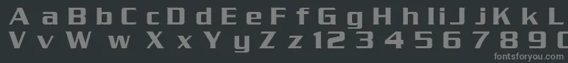 フォントSrpt – 黒い背景に灰色の文字