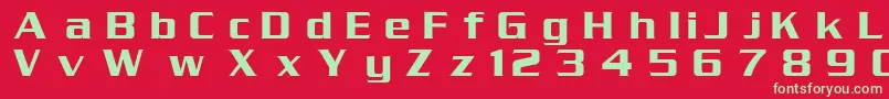 Srpt Font – Green Fonts on Red Background