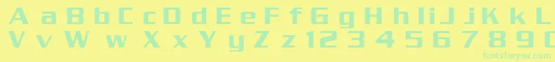 Srpt Font – Green Fonts on Yellow Background