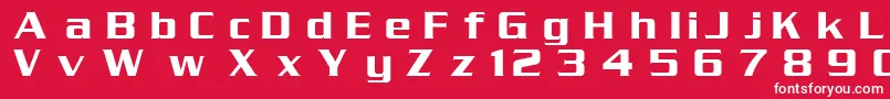 フォントSrpt – 赤い背景に白い文字