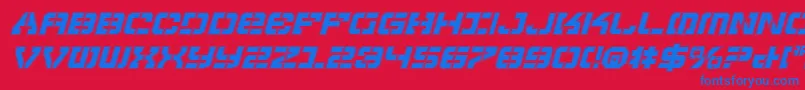 VyperProItalic Font – Blue Fonts on Red Background