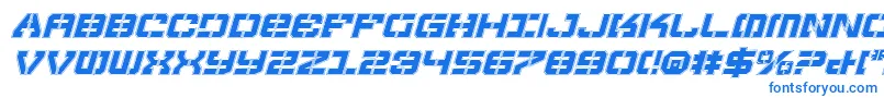 Czcionka VyperProItalic – niebieskie czcionki na białym tle