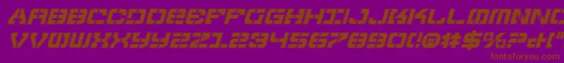 Czcionka VyperProItalic – brązowe czcionki na fioletowym tle