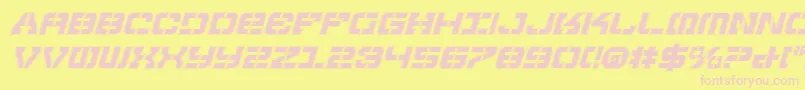 フォントVyperProItalic – ピンクのフォント、黄色の背景