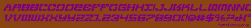 VyperProItalic Font – Purple Fonts on Brown Background