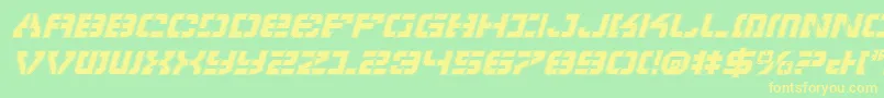 VyperProItalic Font – Yellow Fonts on Green Background