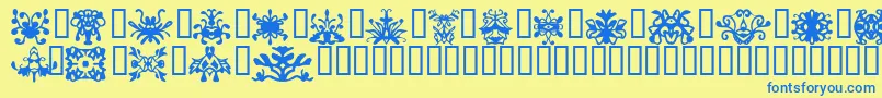 Oddlight Font – Blue Fonts on Yellow Background