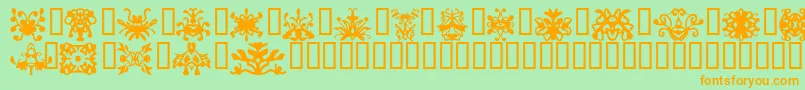 Oddlight Font – Orange Fonts on Green Background