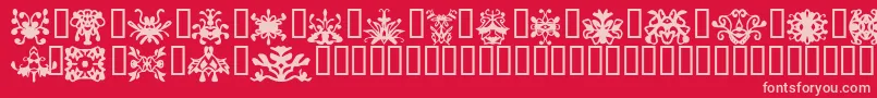 fuente Oddlight – Fuentes Rosadas Sobre Fondo Rojo