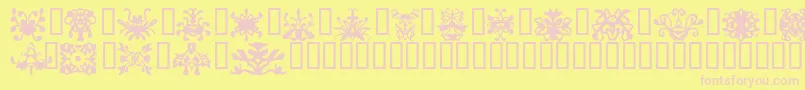 Oddlight Font – Pink Fonts on Yellow Background