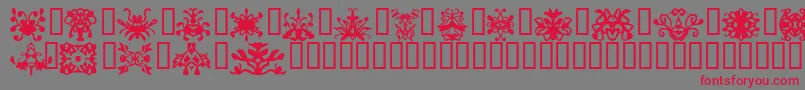 Oddlight Font – Red Fonts on Gray Background
