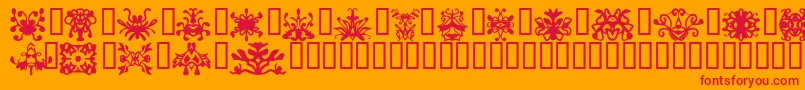 Oddlight Font – Red Fonts on Orange Background