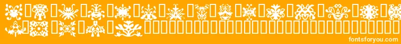Oddlight-fontti – valkoiset fontit oranssilla taustalla
