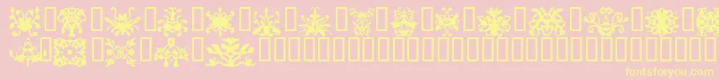 Oddlight Font – Yellow Fonts on Pink Background