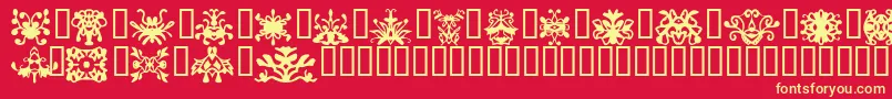 Oddlight Font – Yellow Fonts on Red Background