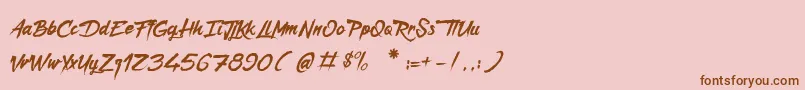 CaptainRedemption Font – Brown Fonts on Pink Background