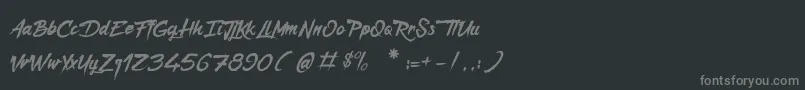 CaptainRedemption Font – Gray Fonts on Black Background