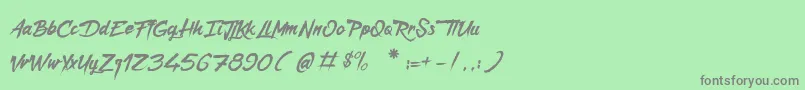fuente CaptainRedemption – Fuentes Grises Sobre Fondo Verde
