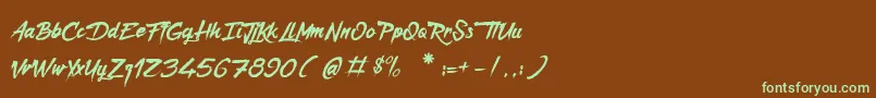 CaptainRedemption Font – Green Fonts on Brown Background