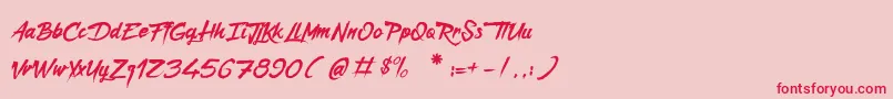 CaptainRedemption Font – Red Fonts on Pink Background