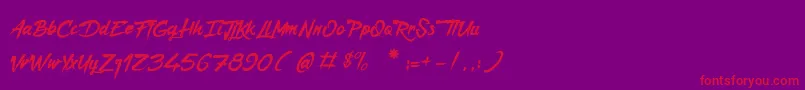 Police CaptainRedemption – polices rouges sur fond violet