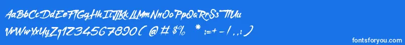 CaptainRedemption Font – White Fonts on Blue Background