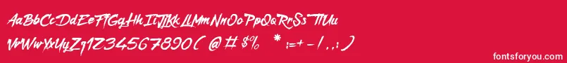 fuente CaptainRedemption – Fuentes Blancas Sobre Fondo Rojo
