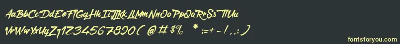 CaptainRedemption Font – Yellow Fonts on Black Background