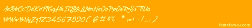 fuente CaptainRedemption – Fuentes Amarillas Sobre Fondo Naranja
