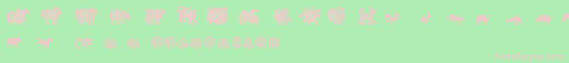ChineseZodiacTfb Font – Pink Fonts on Green Background