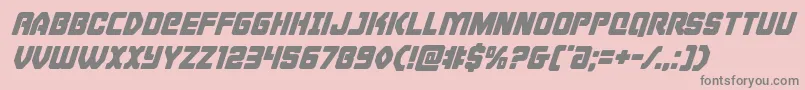 Cyborgroostersuperital Font – Gray Fonts on Pink Background