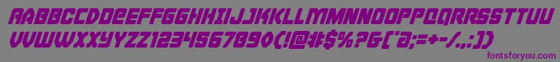 Cyborgroostersuperital Font – Purple Fonts on Gray Background