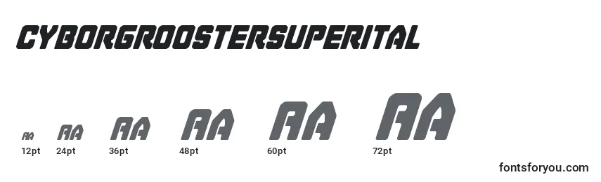 Cyborgroostersuperital Font Sizes