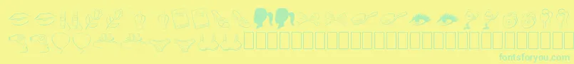 PrincessTt Font – Green Fonts on Yellow Background