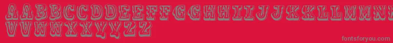 Vtks Colagem Font – Gray Fonts on Red Background