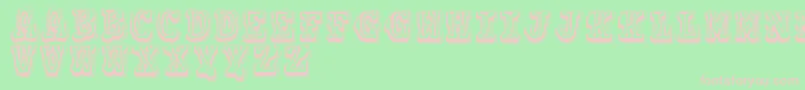 Vtks Colagem Font – Pink Fonts on Green Background