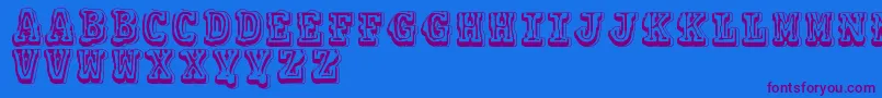 Vtks Colagem Font – Purple Fonts on Blue Background